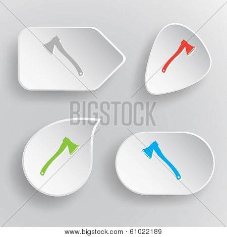 Axe. White flat raster buttons on gray background.