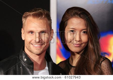 LOS ANGELES - MAR 6: Steve Jordan, Yuki Kimura at the premiere of DreamWorks Pictures' 'Need For Speed' at TCL Chinese Theater on March 6, 2014 in Los Angeles, California