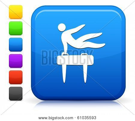 Pommel Icon on Square Internet Button Collection