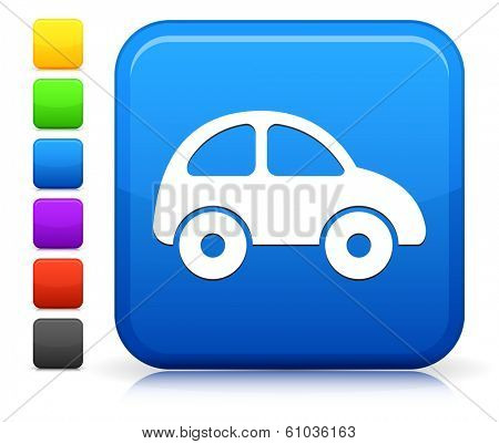 Vechicle Icon on Square Internet Button Collection