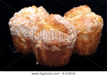 Citron Muffins på sort