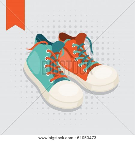 Pair of hipster gumshoes.