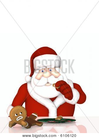 Santa em ataque de Gingerbread Man