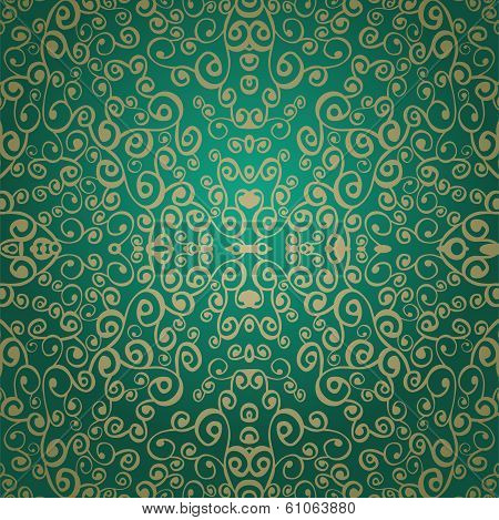 vector leaf pattern green abstract ornament nature