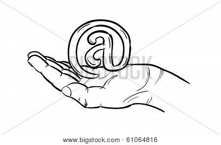 Sketch Of The E-mail Sign