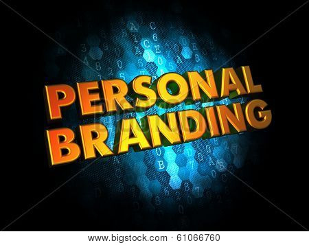 Personal Branding Concept on Digital Background.