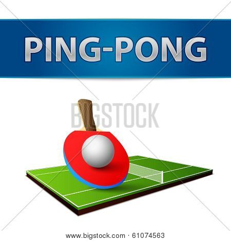 Table tennis pingpong rackets emblem