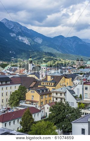General View Of Innsbruck In Western Austria.