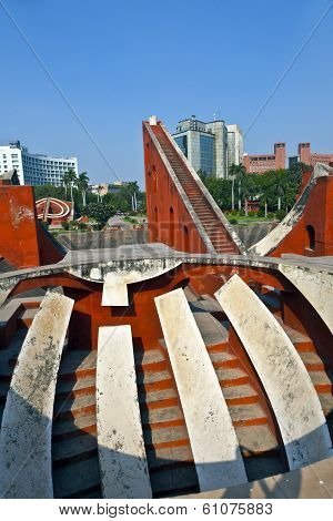 DELHI, INDIA - AUG 3, 2013: astronomical observatory Janta Mantar in jaipur, India