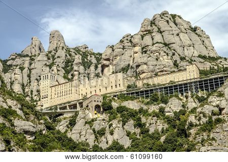 Santa Maria De Montserrat Monastery. Catalonia, Spain.