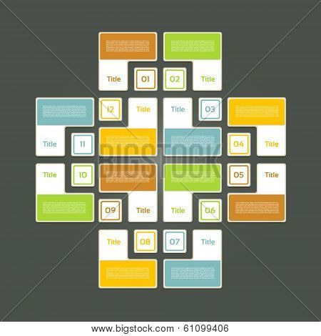 Vector Progress Background / Product Choice or Version. eps 10
