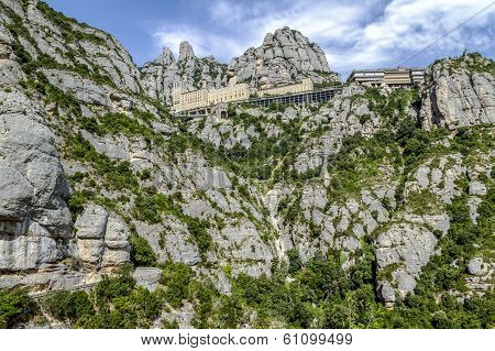 Santa Maria De Montserrat Monastery. Catalonia, Spain.