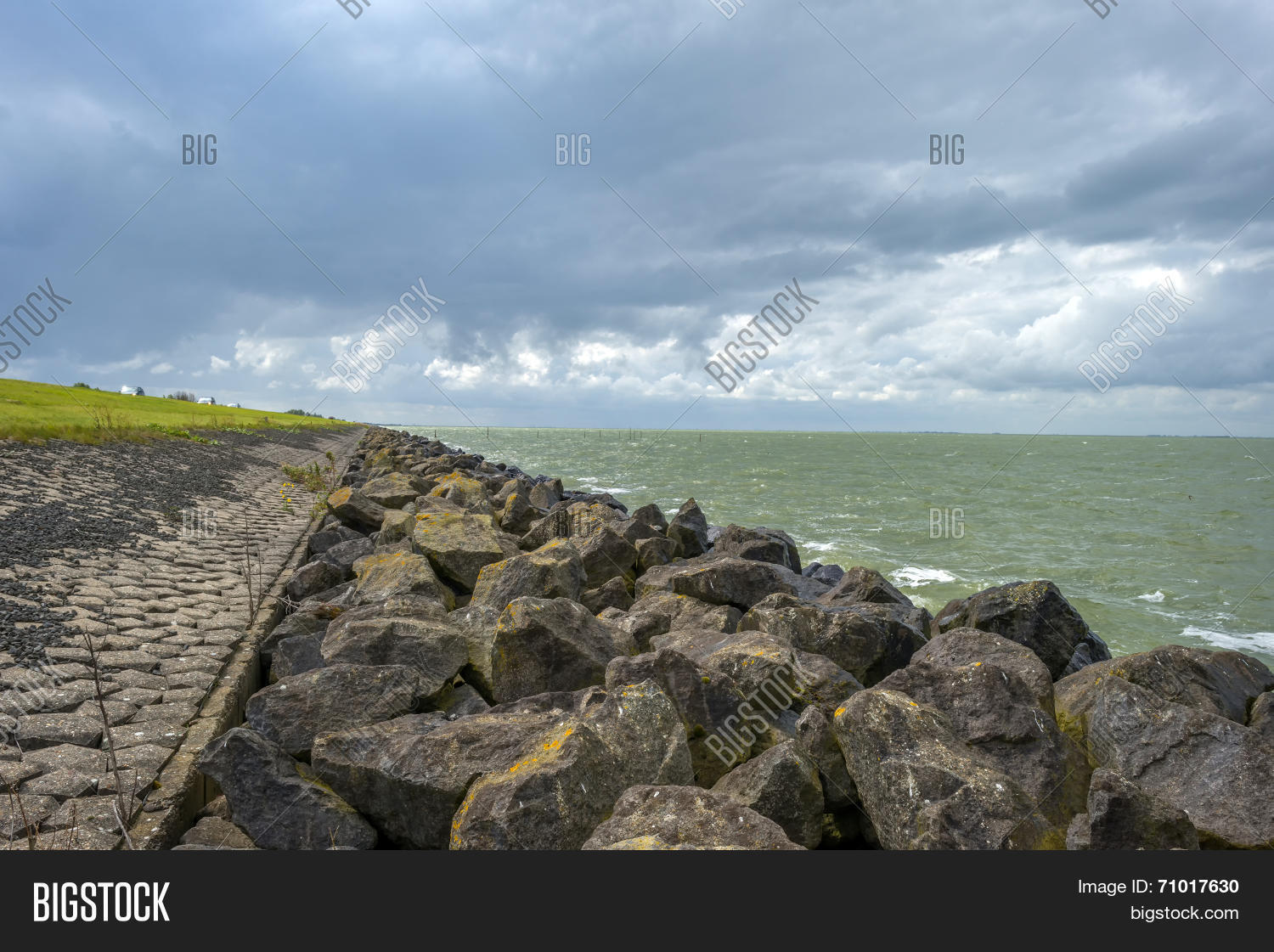 Dike Along Lake Summer Image & Photo (Free Trial) Bigstock