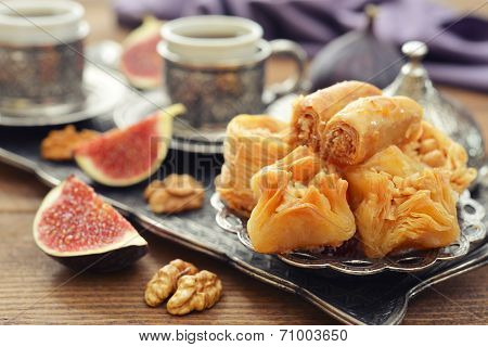 Oriental Sweets With Coffee