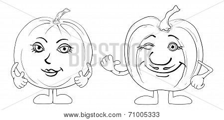 Pumpkins character, contours