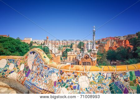 Park Guell in Barcelona, Spain