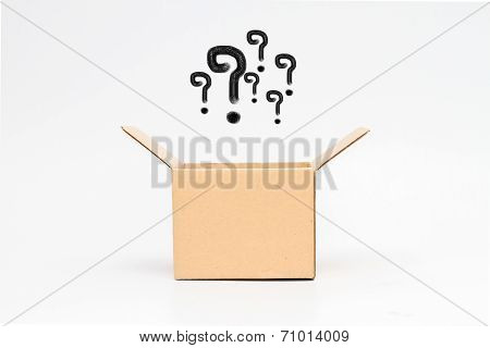Question Mark In An Open Box