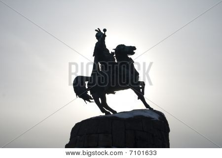 Rytterstatue i Kiev