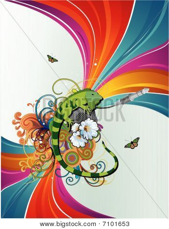 chameleon vector illustration