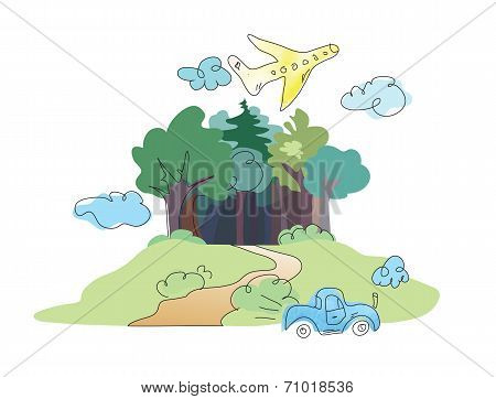 cartoon wood
