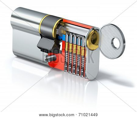 Lock in 3D section