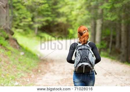 Girl in the forest