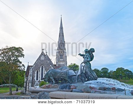Gefion Fountain in Copenhagen