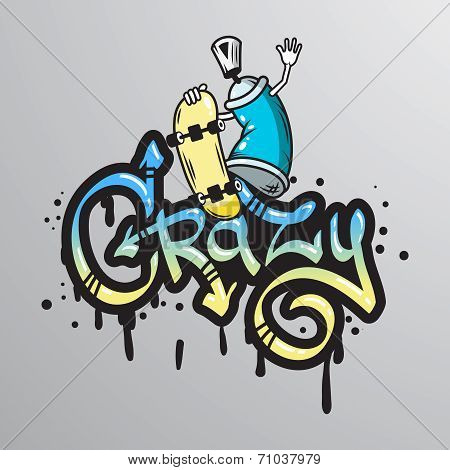 Graffiti word character print