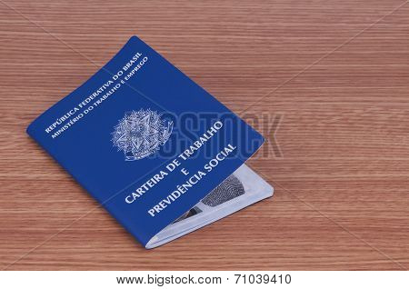 Brazilian Work Document And Social Security Document (carteira De Trabalho)