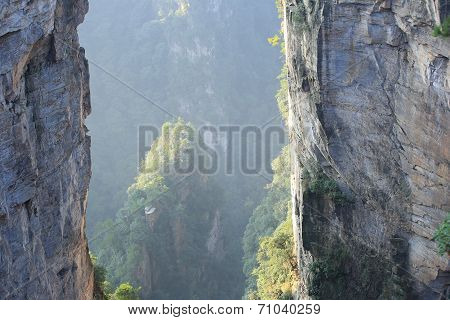 mountain landscape of Zhangjiajie Wulingyuan National Park, Unesco world heritage site