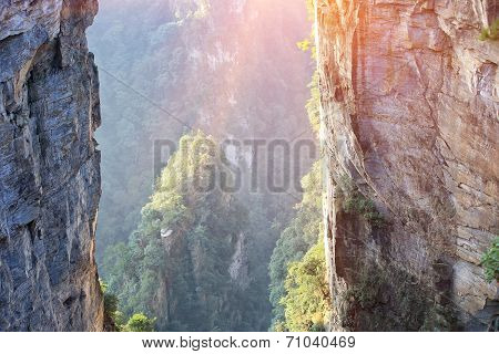 mountain landscape of Zhangjiajie Wulingyuan National Park, Unesco world heritage site