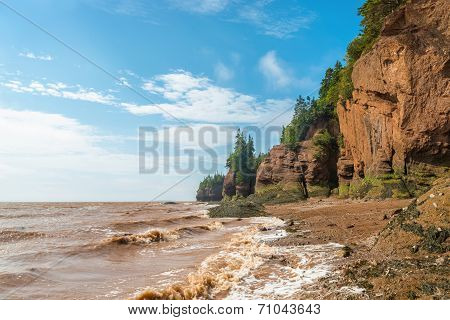 Famous Hopewell Rocks Flowerpot Formations At Low Tide
