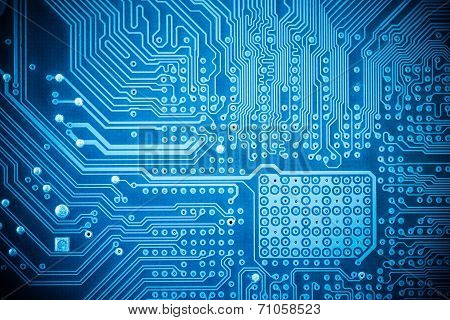 Computer Circuit Board Closeup
