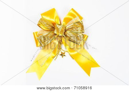 Bown Design Over White Background