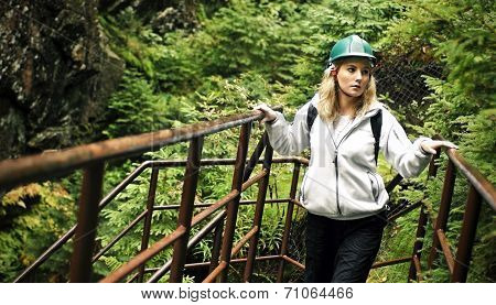 Girl hiking