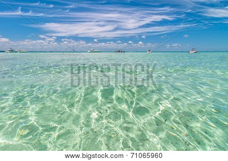 tropical sea in Isla Mujeres, Mexico