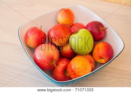 Fruits in the bown on table