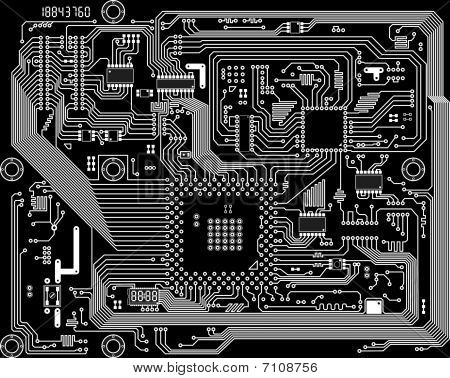 Elektroniczny komputer ciemne tło