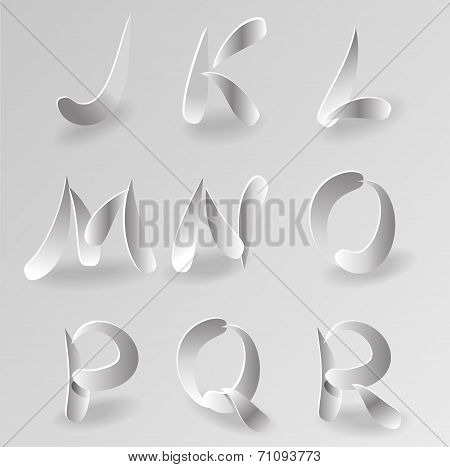 Vector Paper Graphic Alphabet Set 2