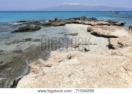 Chrysi Island Beach Near Crete. Greece