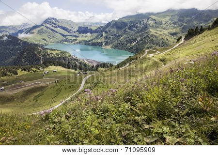 Barrage And Storage Reservoir Of Lac De Roselend In France