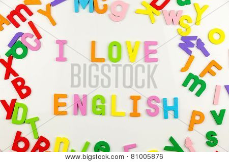 Alphabet Magnets On Whiteboard