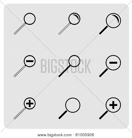 Search Icons, Vector Illustration.