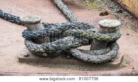old mooring rope