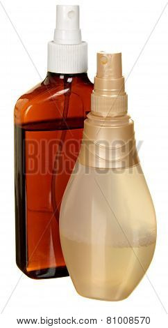 Closed Cosmetic Or Hygiene Blue Plastic Bottle Of Gel, Liquid Soap, Lotion, Cream, Shampoo. Isolated