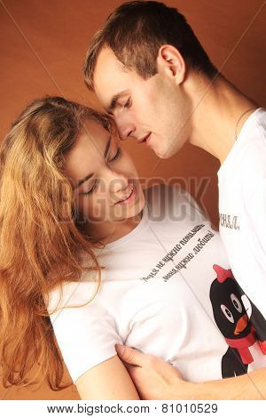 portrait of the young man and young woman