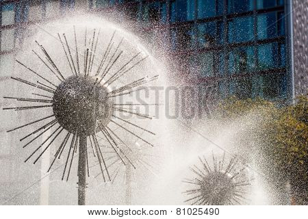 Fountain in Dresden Prager Strasse