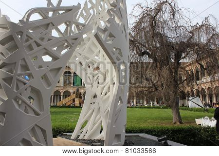 University Of Milan Courtyard   during the Milan Furniture fair