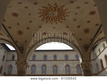 Milan Sforza Castle Outdoor Ceiling