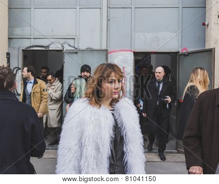 People Outside Dirk Bikkembergs Fashion Show Building For Milan Men's Fashion Week 2015